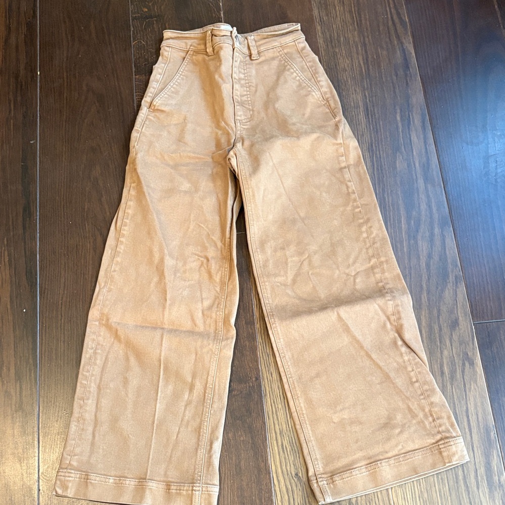 Everlane Wide Leg Jeans in Light Tan Size 00 (Double Zero)